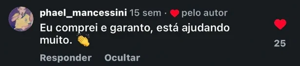 Comentário de cliente: eu comprei e garanto, está ajudando muito